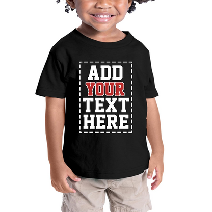 CUSTOM BLACK KIDS' T-SHIRT LONG SLEEVE | DESIGN YOUR OWN YOUTH SHIRTS